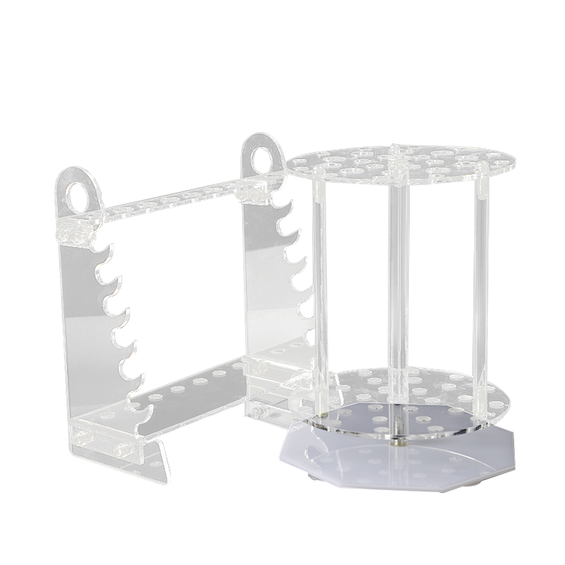 移液管架 有机玻璃多功能梯形管架 圆盘形28孔可转动吸管架 胖肚移液管架