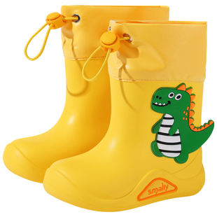 牧萌儿童雨鞋男女童冬季保暖加绒小童轻便防滑宝宝男孩幼儿园雨靴