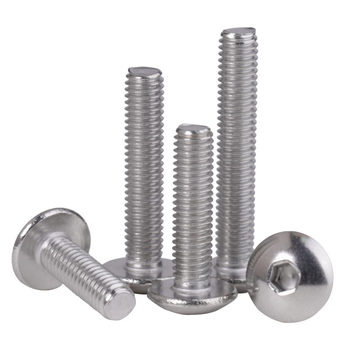 304 ສະແຕນເລດ hexagon socket screws ຂະຫນາດໃຫຍ່ຫົວຮາບພຽງ screws ຫົວເຫັດຫົວມົນເຄິ່ງຫົວຂະຫນາດໃຫຍ່ bolts M3M4M5M6M10