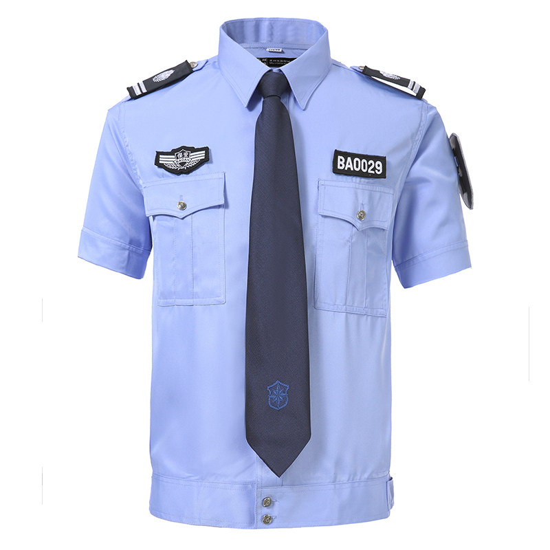 2011新式保安工作服夏装短袖衬衣物业夏季制服保安衣服装套装男女