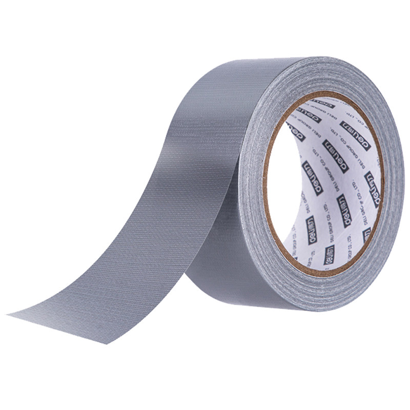 得力20米布基胶带单面强力胶贴银灰色胶带地毯拼接缝隙无痕不留胶纸地板保护膜地面遮蔽胶布防水补漏高粘易撕