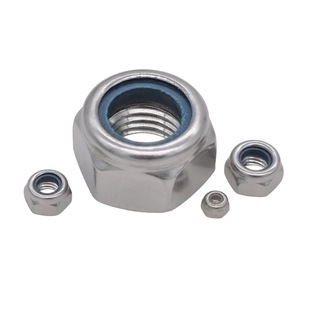 304不锈钢尼龙锁紧螺母M2-M24非金属防松反牙细牙自锁螺帽DIN985