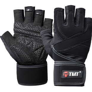 TMT健身手套男训练防滑带护腕半指女运动器械单杠引体向上放起茧