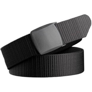 战术鸟无铁丨防金属过敏皮带男无磁塑料扣头过安检帆布腰带裤带女