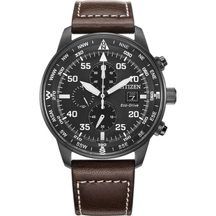 citizen西铁城光动能休闲日韩男表夜光防水运动钢带表CA0695-17E