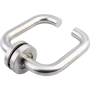 防火门锁把手304不锈钢把手防火门拉手双弯执手消防通道门把手双