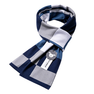 CITYSHEEP韩版男士围巾冬季学生年轻人潮牌格子围巾男围脖礼盒装