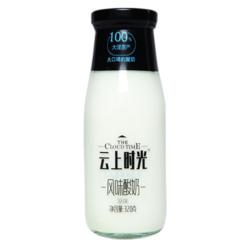 新希望蝶泉云上時(shí)光酸奶風(fēng)味酸奶280g*12瓶 原味酸奶青檸蜜桃整件