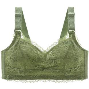 内衣女无钢圈大胸显小文胸罩大码聚拢调整型收副乳防下垂夏超薄款