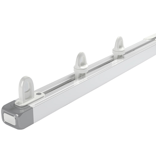 贵品窗帘轨道伸缩顶装单轨侧装滑轨静音滑道挂钩窗帘杆直轨导轨