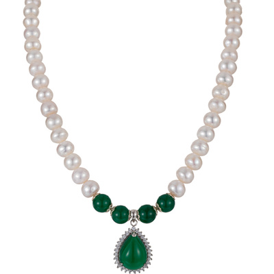 珍珠项链妈妈款送妈妈颈链礼物