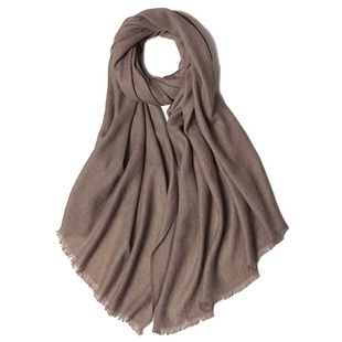 APCSHOP 法国小众软糯克什米尔斜纹羊绒围巾女士春秋薄款披肩两用