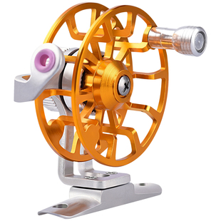 金飚王全新全金属前打轮改装活鱼扣钢丝绳拍竿钓渔轮带协力中通轮