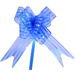 3cm小号雪纱拉花礼盒礼品包装拉花丝带蝴蝶结婚房用品装饰手拉花