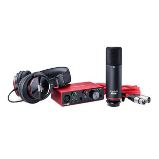 福克斯特Focusrite Solo 2i2Studio四代录音外置编曲声卡话筒套装