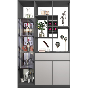 现代轻奢玄关隔断柜入户鞋柜间厅玄关柜客厅简约玄幻双面装饰酒柜