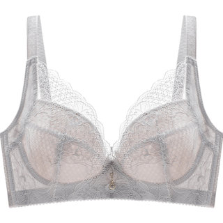 内衣女无钢圈大胸显小文胸罩大码聚拢调整型收副乳防下垂夏季薄款