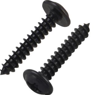 铁发黑十字圆头带垫自攻螺丝PWA盘头尖尾带介螺钉电子螺丝钉M2M3