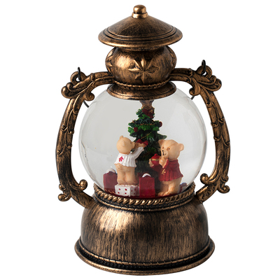 圣诞礼物可旋转飘雪小女生音乐盒