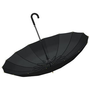雨伞长柄男士大号加固加厚结实暴雨专用双人男生黑色黑伞定制logo