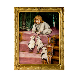 茱莉安法式复古手工雕刻艺术手绘人物玄关客厅书房装饰单幅挂画