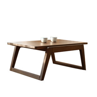 麦舍折叠飘窗小桌子榻榻米茶桌日式坐地茶几家用实木窗台矮桌炕桌