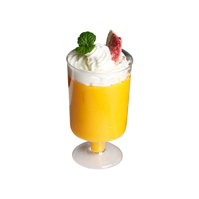 一次性高脚慕斯杯硬塑料杯小酒杯