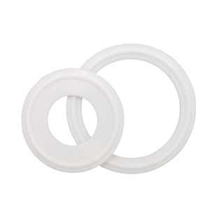 不锈钢硅胶快装垫片卡盘四氟密封接头PTFE垫圈氟胶快装卡箍密封垫