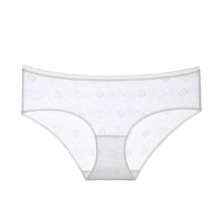 内裤女蕾丝性感透明舒适透气中腰三角裤<不支持7天无理由退货>