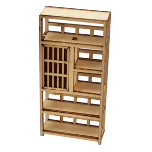 diy手工建筑沙盘模型材料仿真户型中国风中式木质迷你家具模型