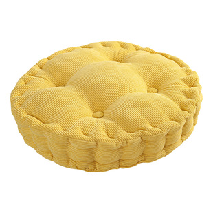 简约加厚4孔灯芯绒榻榻米垫不跑棉不易塌陷圆蒲团垫餐椅垫打坐垫