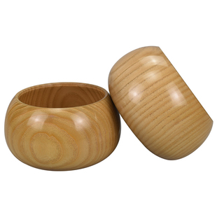 日本碁笥黄檗木围棋棋罐高档实木大号围棋盒子进口棋笥一对装正品