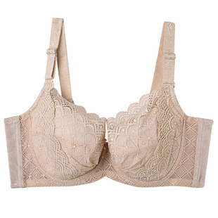 外贸大码内衣胖MM加长加大无海绵胸罩全罩杯大胸显小防下垂文胸薄