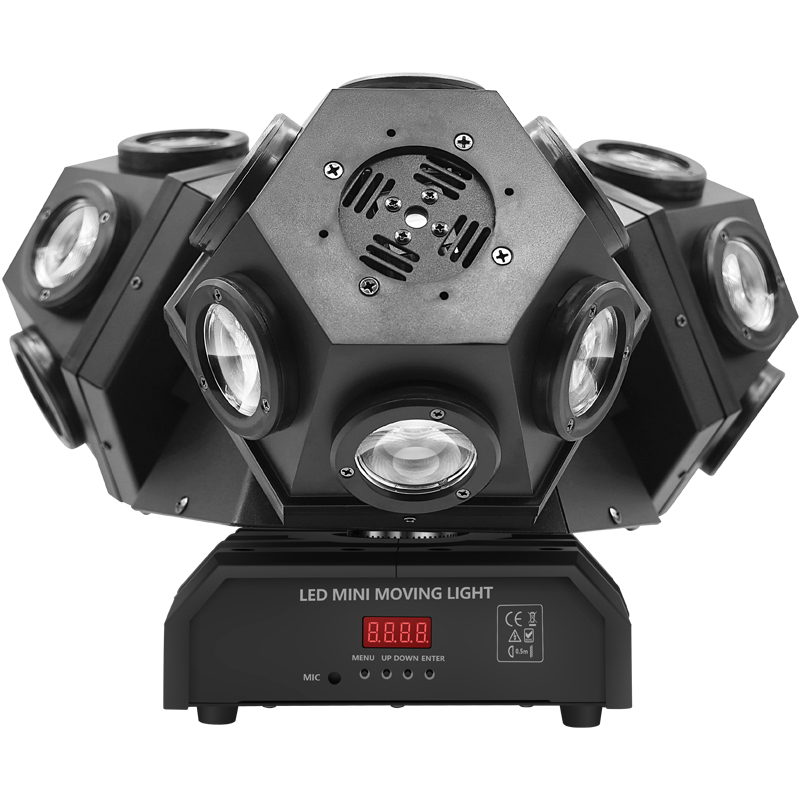 ktv三头光束激光摇头灯 酒吧舞台旋转氛围灯包厢声控闪光dj蹦迪灯