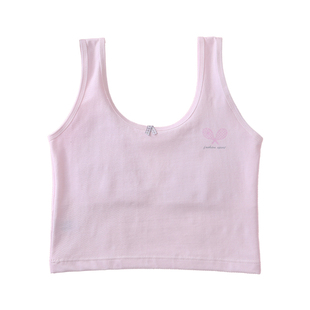 女童背心内穿纯棉发育期防凸点儿童成长内衣小学生文胸透气护胸衣