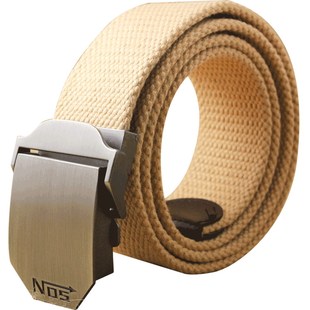 男女通用自动扣皮带休闲编织牛仔裤带潮流重磅工装裤帆布军事腰带