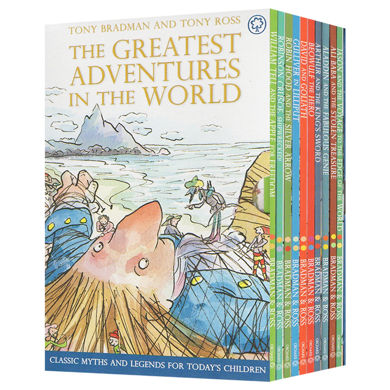 世界伟大的冒险故事10册套装 Greatest Adventures in the World 鲁滨逊漂流记 格列佛游记 Tony Ross插图 英文原版儿童文学小说