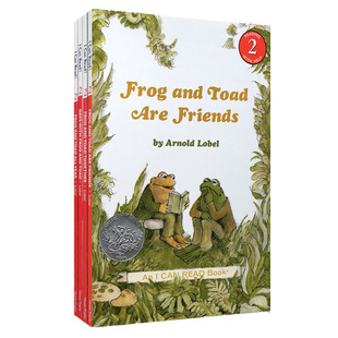 青蛙和与蟾蜍是好朋友英文原版4册6册 Frog and Toad are friends弗洛格绘本 凯迪克奖分级英语桥梁书icanread汪培珽第三阶段汪3