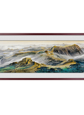 靠山图沙发背景墙客厅实木装饰画