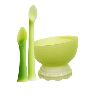 婴儿辅食olababy硅胶可蒸煮碗