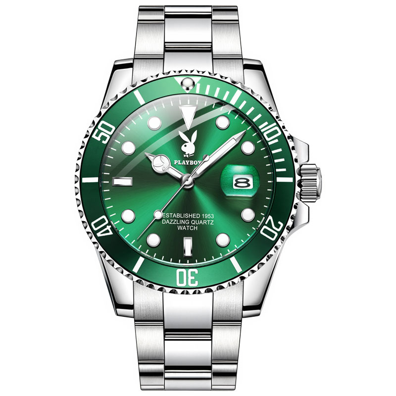 绿水鬼手表男2023年新款品牌轻奢男士绿水怪腕表时尚防水潮流腕表