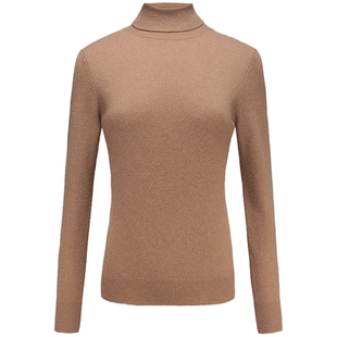 春竹羊绒衫女高领半高领100%山羊绒针织打底衫长袖保暖毛衣女