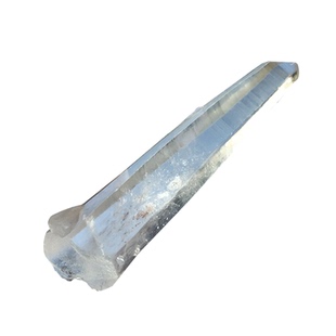 天然哥伦比亚列姆利亚白水晶镭射激光柱原石原矿六棱单双尖柱摆件