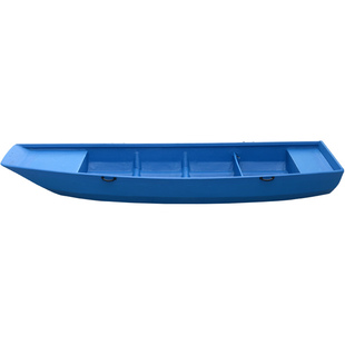 广联 加大玻璃钢捕鱼船4.2米打渔船养殖大船河道保洁船可装船外机