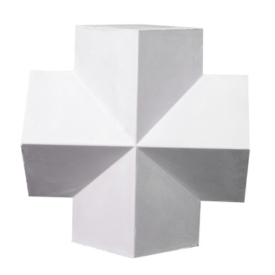 单个 素描石膏几何体画室雕像美术教具模型正方体球体绘画静物写生摆件长方体十字圆锥三四六八面锥圆柱斜柱