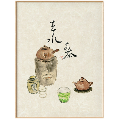 新中式客厅装饰画好时节走廊挂画