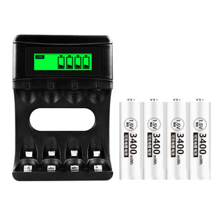 德力普5号充电锂电池可充电电池3404五号AAA大容量7号1.5V充电器