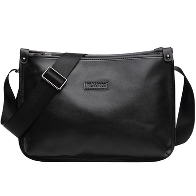 真皮休闲风牛皮横款商务男单肩包