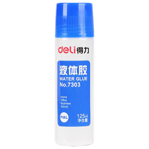 得力液体胶办公财务透明胶水粘纸儿童小学生用可做水晶泥手工制作diy用饰品材料幼儿园模型史莱姆大小瓶批发