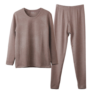 樱乃儿保暖内衣套装男德绒发热中厚双面磨毛中空热力轻奢半高领